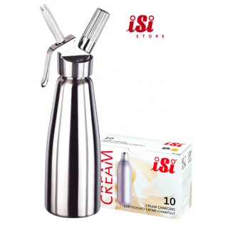 iSI Cream whipper 0.5 Litre+ Cream Chargers (10)